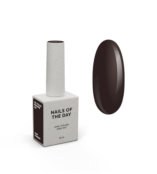 NAILSOFTHEDAY Let's Special Brownie - verniz gel castanho frio cobrindo uma camada, 10 ml