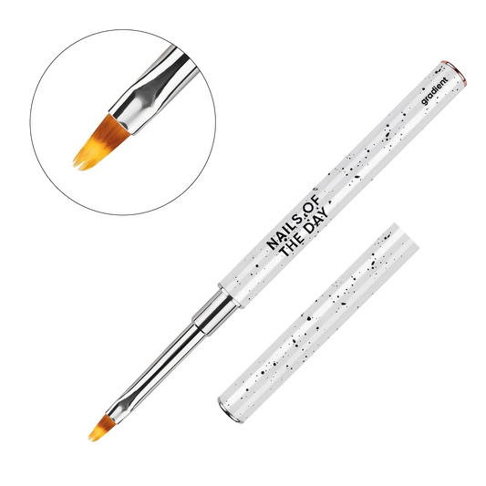 NAILSOFTHEDAY Brush Gradient — a professional metal nail brush with cap, designed for creating flawless gradients, 12 mm.