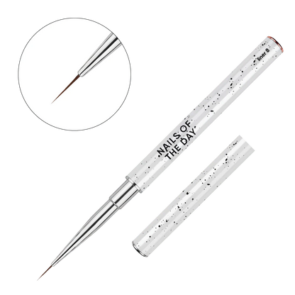 NAILSOFTHEDAY Professional Brush Liner — a professional metal nail brush with cap, designed for fine detailing and line work, liner 8 mm.