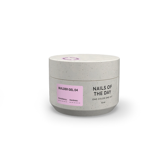NAILSOFTHEDAY Builder Gel 04 — gel rosa per allungamento unghie, 15 ml