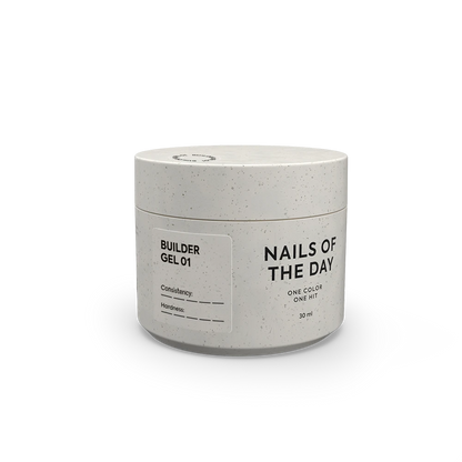 NAILSOFTHEDAY Builder Gel 01 — gel transparent pour extensions d’ongles, 30 ml