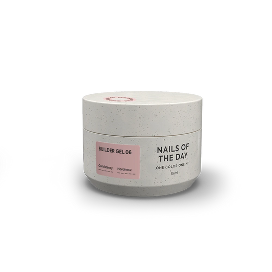 NAILSOFTHEDAY Builder Gel 06 — gel brun clair pour extensions d’ongles, 15 ml