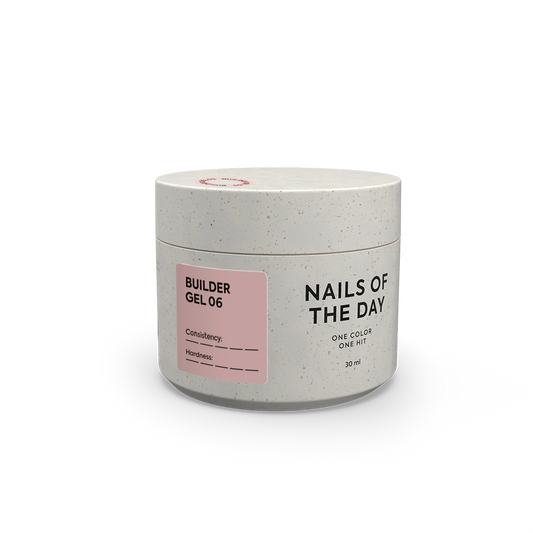 NAILSOFTHEDAY Builder Gel 06 — gel marrone chiaro per allungamento unghie, 30 ml