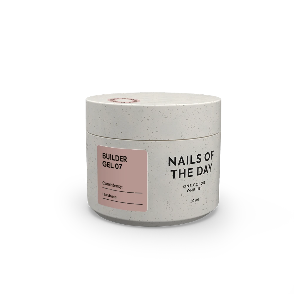 NAILSOFTHEDAY Builder Gel 07 — brown gel for nail extensions, 30 ml