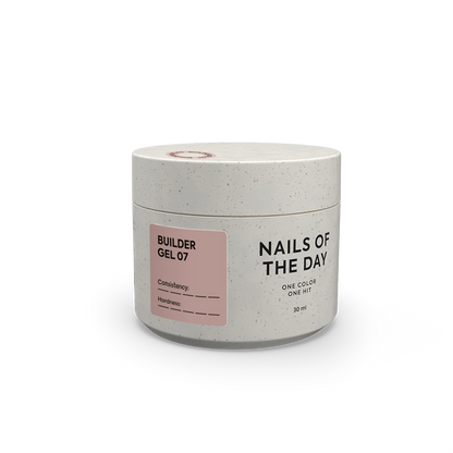 NAILSOFTHEDAY Builder Gel 07 — brown gel for nail extensions, 30 ml
