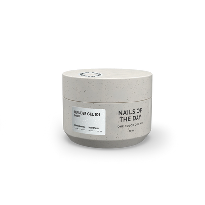 NAILSOFTHEDAY Builder Gel 101 — milky builder gel with gold foil, 15 ml