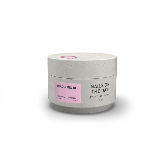 NAILSOFTHEDAY Builder Gel 10 — rosafarbener Gel für Nagelverlängerungen, 15 ml