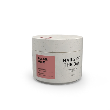 NAILSOFTHEDAY Builder Gel 13 — gel caramel foncé pour extensions d’ongles, 30 ml
