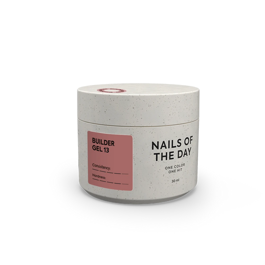 NAILSOFTHEDAY Builder Gel 13 — gel caramel foncé pour extensions d’ongles, 30 ml