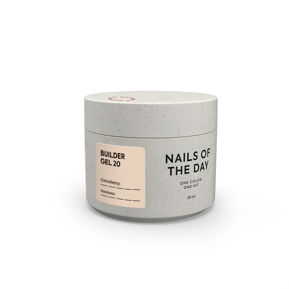 NAILSOFTHEDAY Builder Gel 20 — gel nude arena para extensiones de uñas, 30 ml