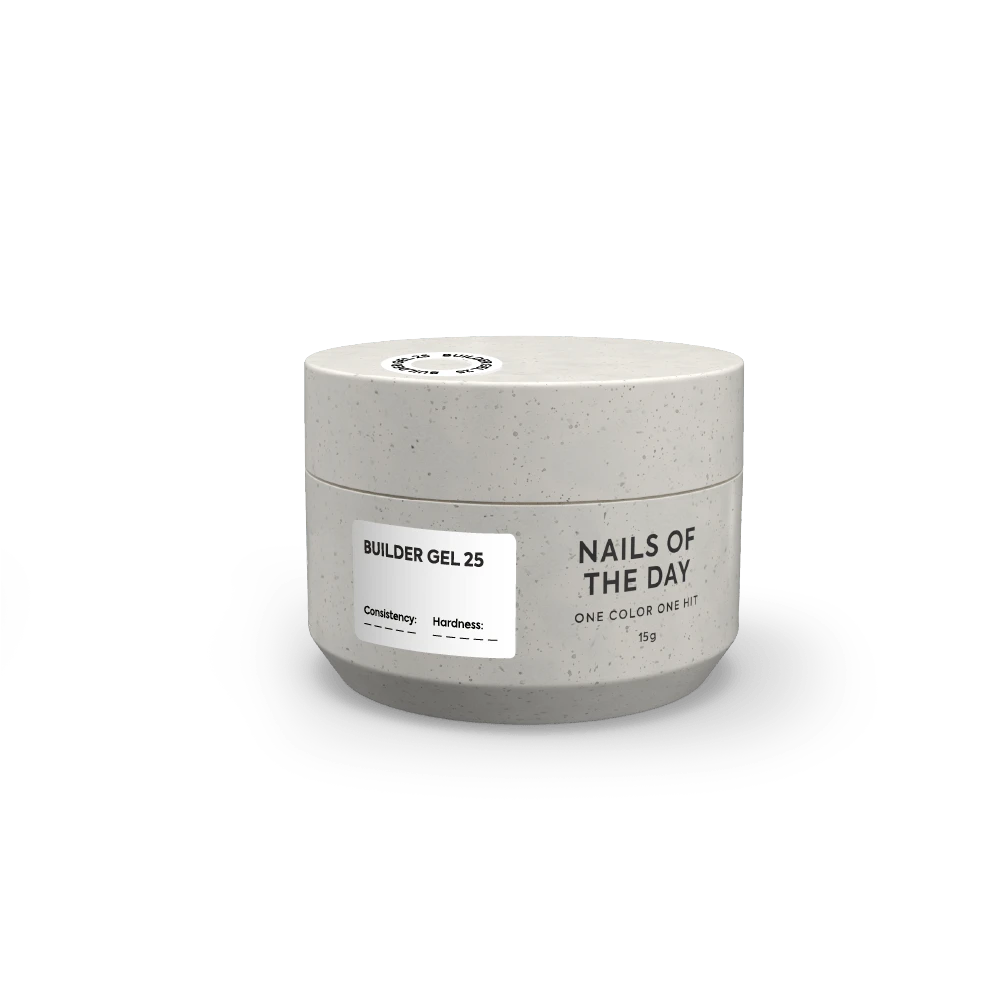 NAILSOFTHEDAY Builder Gel 25 — rich white builder gel for nail extensions, 15 ml.