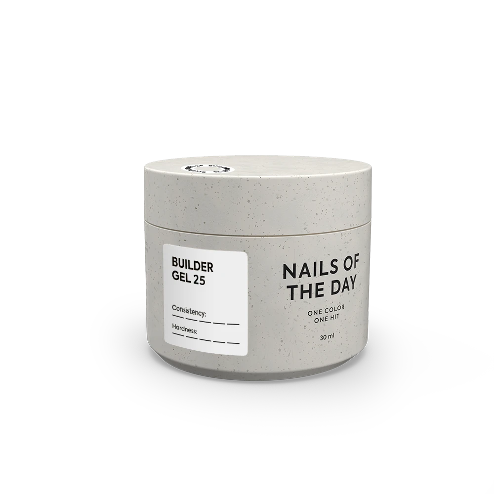 NAILSOFTHEDAY Builder Gel 25 — rich white builder gel for nail extensions, 30 ml.