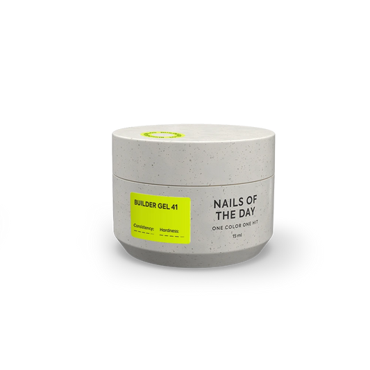 NAILSOFTHEDAY Builder Gel 41 — intensiv zitronengelber Gel für Nagelverlängerungen, 15 ml