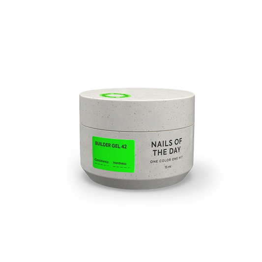 NAILSOFTHEDAY Builder Gel 42 — intensiv limettengrüner Gel für Nagelverlängerungen, 15 ml