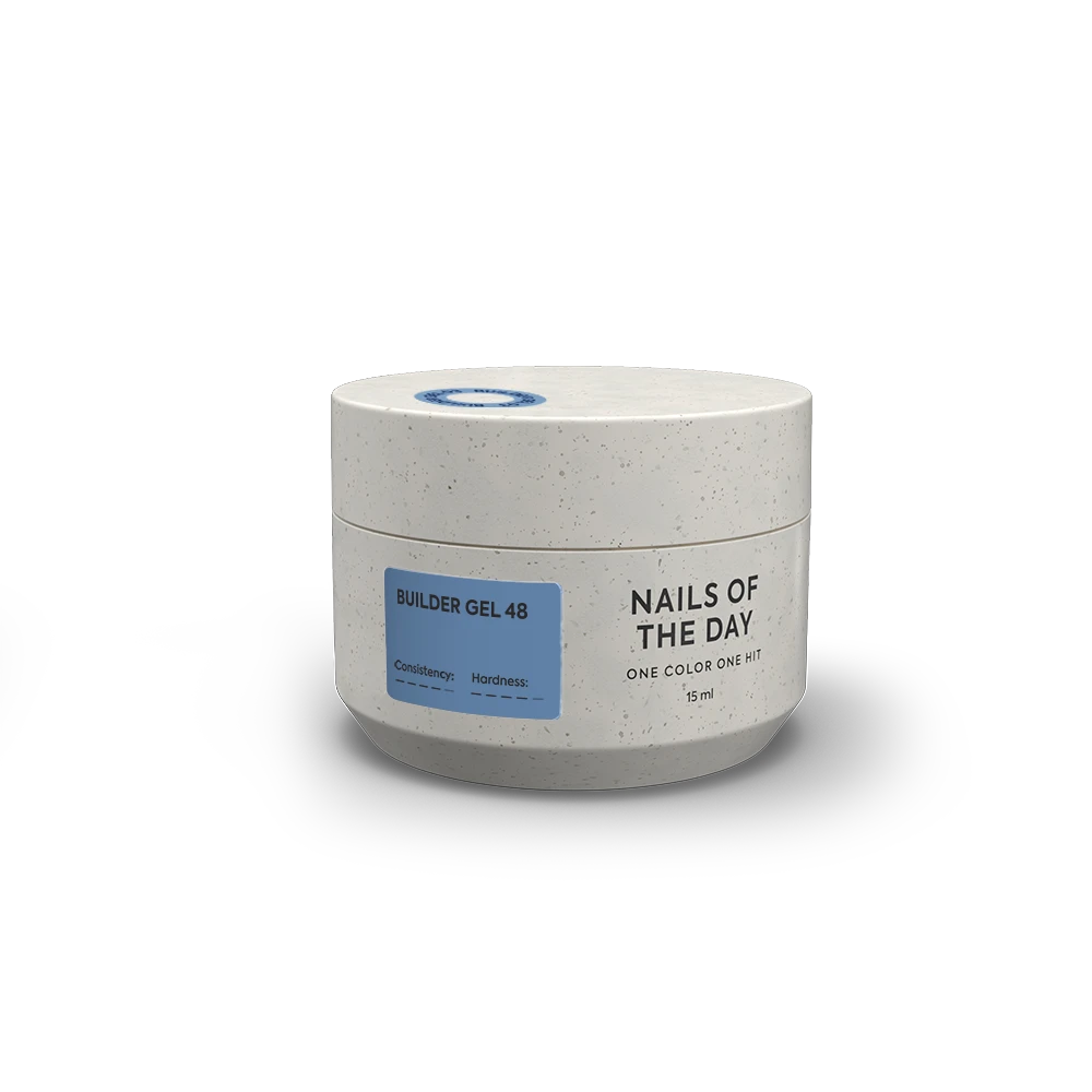 NAILSOFTHEDAY Builder Gel 48 — gel azul cielo para extensiones de uñas, 15 ml