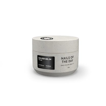 NAILSOFTHEDAY Builder gel 54 Vitrage — black stained-glass builder gel for nail extensions, 15 ml