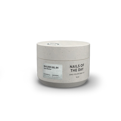 NAILSOFTHEDAY Builder gel 84 — молочний з опаловим блиском світловідбиваючий гель для нарощування нігтів, 15 мл