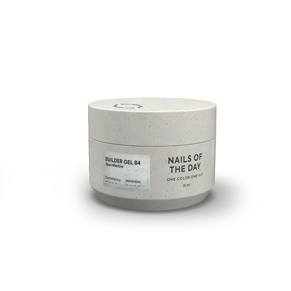 NAILSOFTHEDAY Builder Gel 84 — milky reflective builder gel with opal shimmer, 15 ml