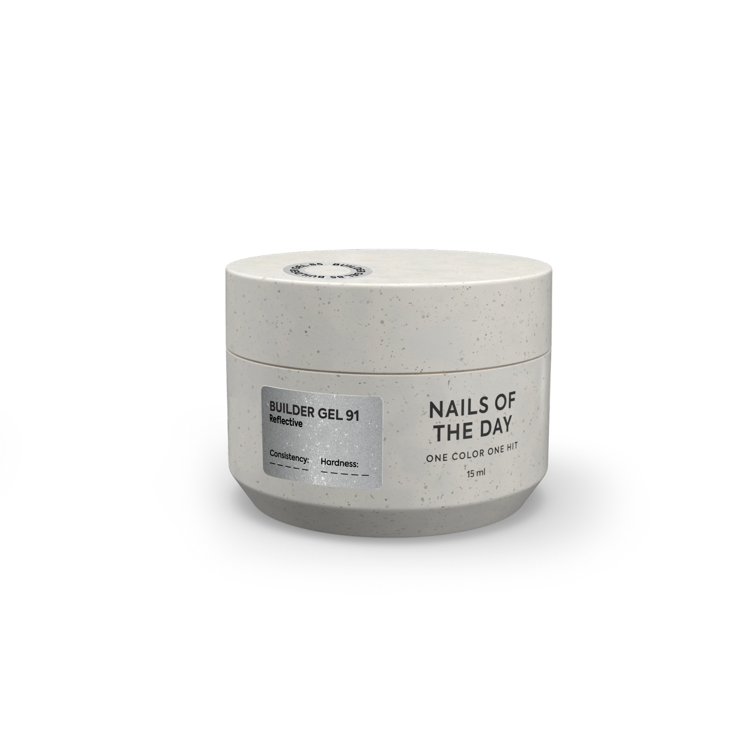 NAILSOFTHEDAY Builder Gel 91 — silver-milky reflective builder gel, 15 ml