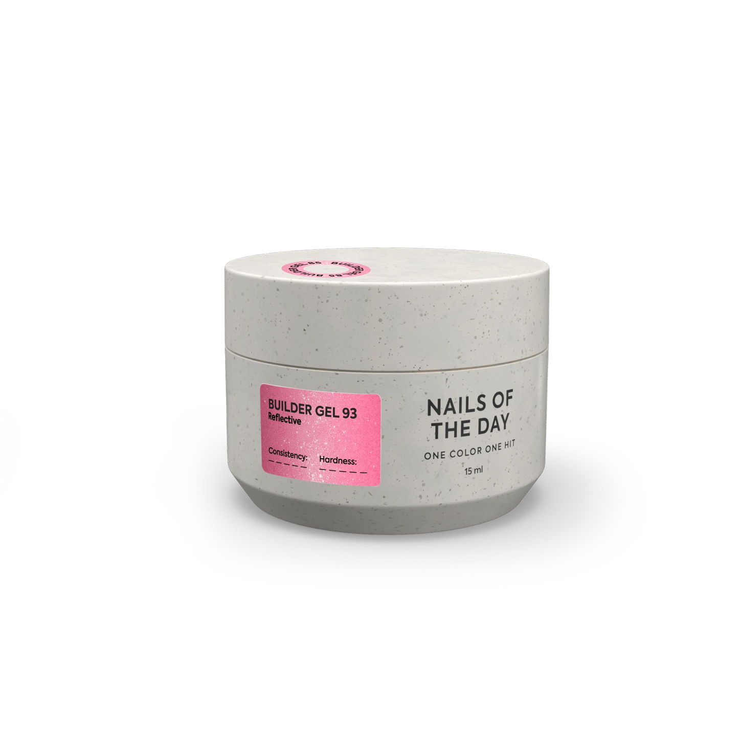 NAILSOFTHEDAY Builder Gel 93 — soft pink reflective builder gel, 15 ml