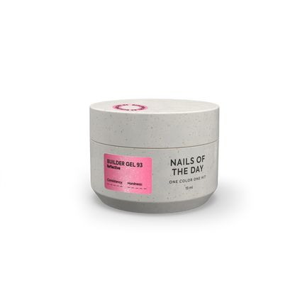 NAILSOFTHEDAY Builder Gel 93 — soft pink reflective builder gel, 15 ml