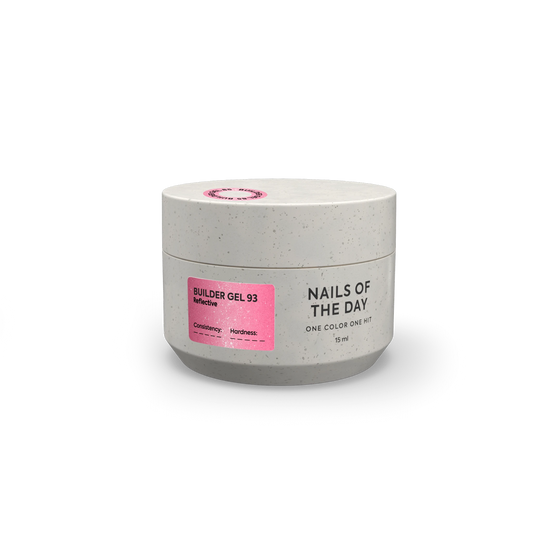 NAILSOFTHEDAY Builder Gel 93 — soft pink reflective builder gel, 15 ml