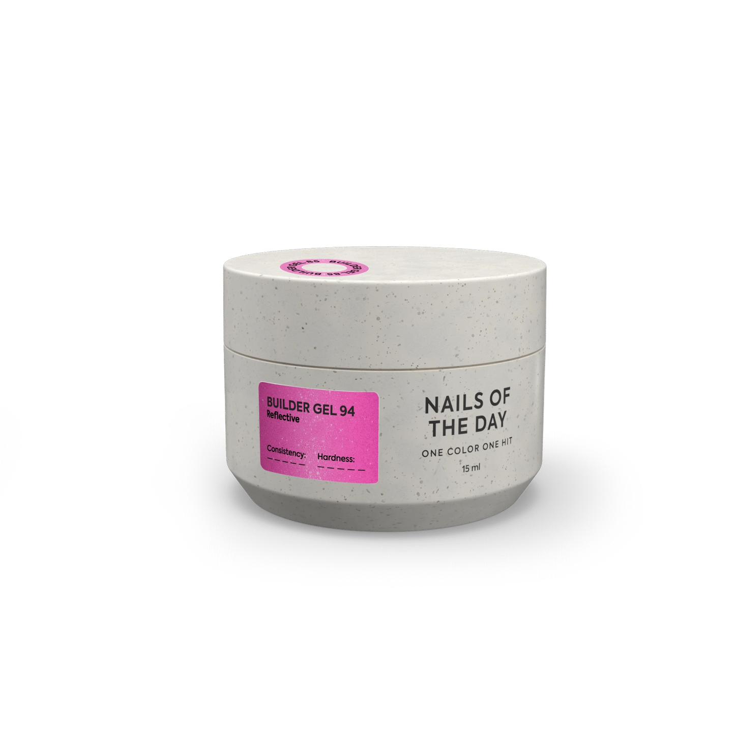 NAILSOFTHEDAY Builder Gel 94 — cool pink reflective builder gel, 15 ml