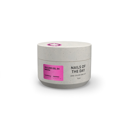 NAILSOFTHEDAY Builder Gel 94 — cool pink reflective builder gel, 15 ml