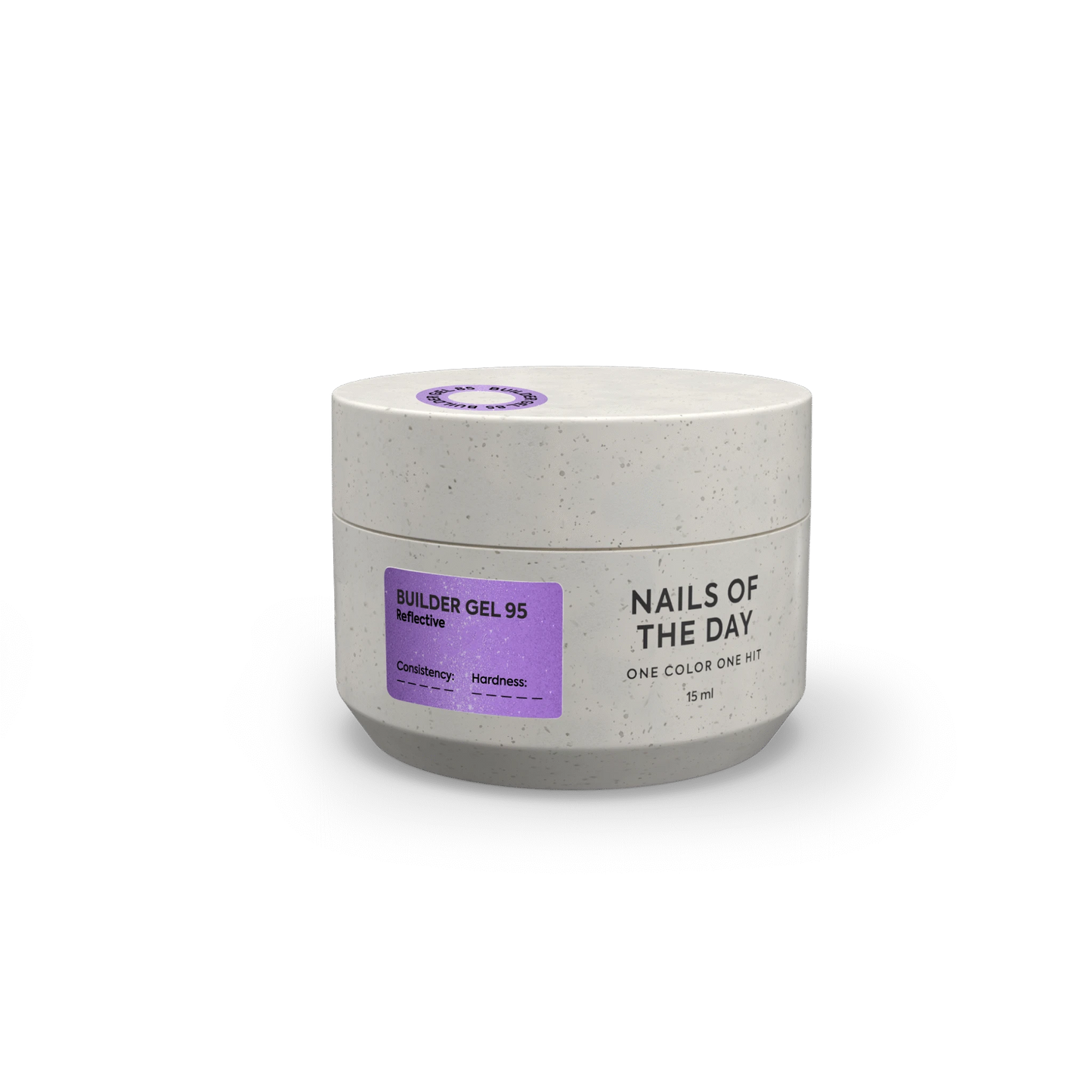 NAILSOFTHEDAY Builder Gel 95 — lilac reflective builder gel, 15 ml