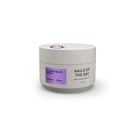 NAILSOFTHEDAY Builder Gel 95 — lilac reflective builder gel, 15 ml
