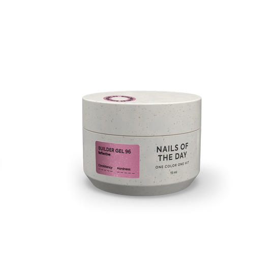 NAILSOFTHEDAY Builder Gel 96 — pink reflective builder gel, 15 ml