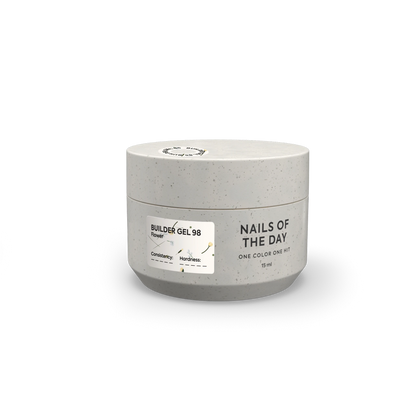 NAILSOFTHEDAY Builder Gel 98 — transparent builder gel with dried flowers, 15 ml