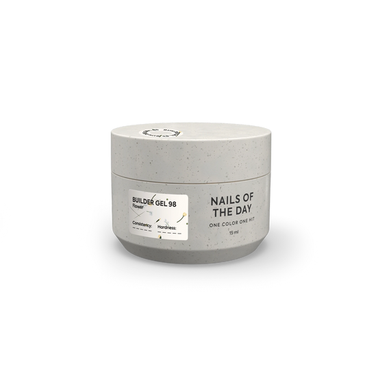 NAILSOFTHEDAY Builder Gel 98 — transparent builder gel with dried flowers, 15 ml