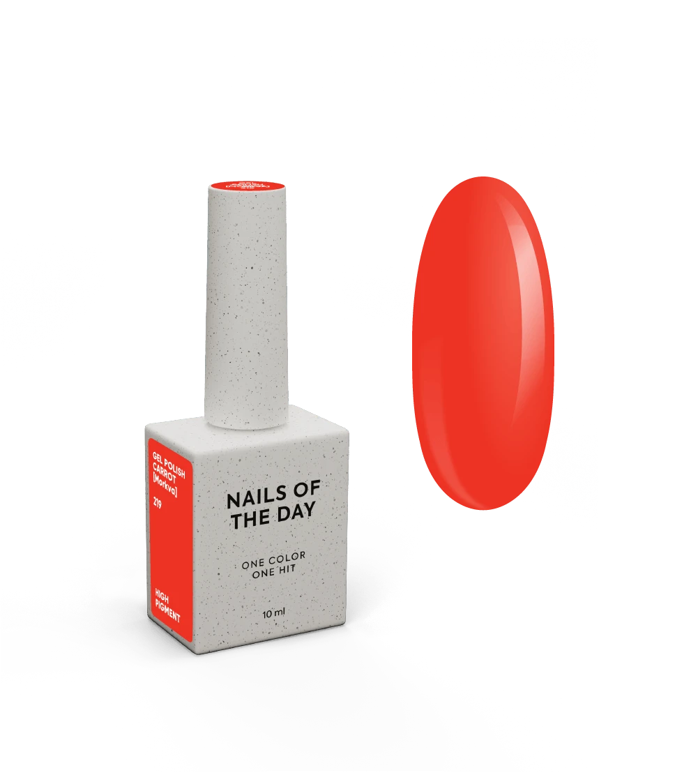NAILSOFTHEDAY Gel Polish Carrot [Morkva] 219 – Karottenoranger Gel-Nagellack mit Deckkraft in nur einer Schicht, 10 ml