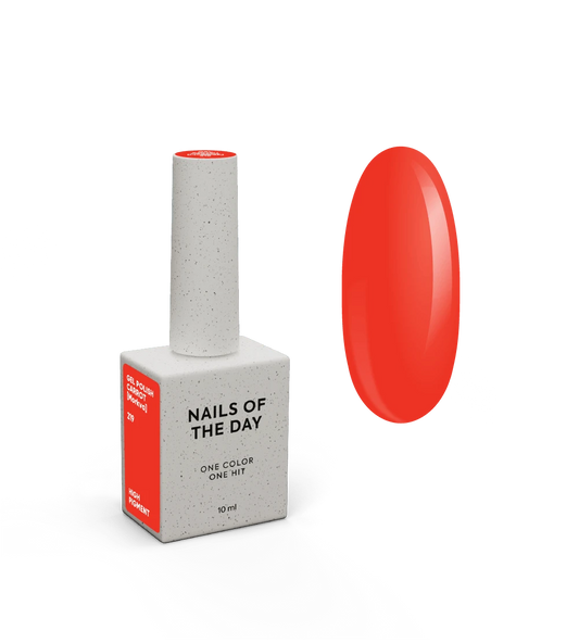 NAILSOFTHEDAY Gel polish Carrot [Morkva] 219 — моркв’яно-помаранчевий гель-лак, що перекривається в один шар, 10 мл