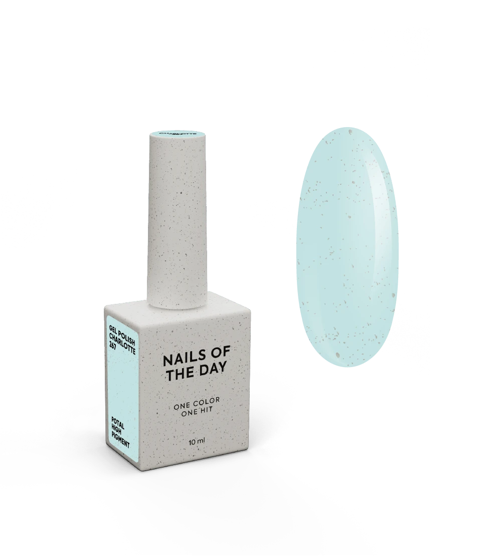 NAILSOFTHEDAY Let's special Charlotte — verniz gel azul menta com brilho dourado, 10 ml