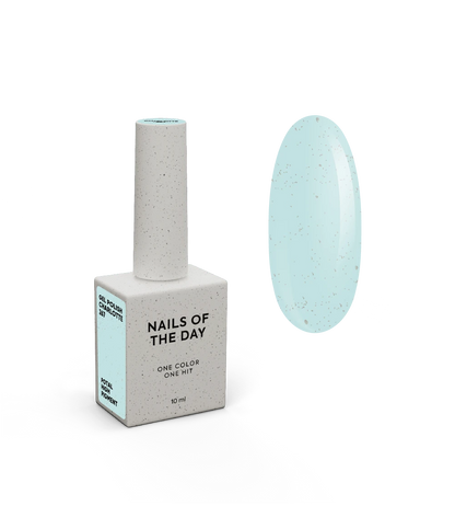 NAILSOFTHEDAY Let's special Charlotte — verniz gel azul menta com brilho dourado, 10 ml