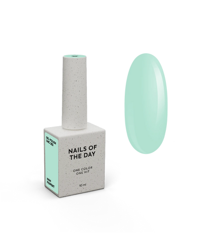 NAILSOFTHEDAY Gel Polish Chic — esmalte gel turquesa pastel com cobertura total em uma única camada, 10 ml.