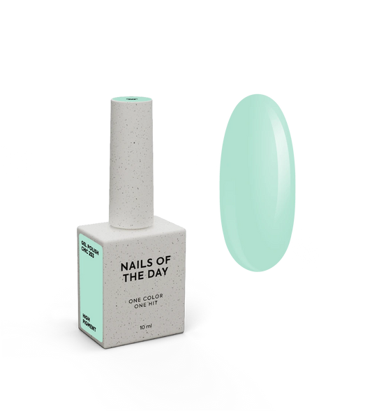 NAILSOFTHEDAY Gel Polish Chic — esmalte gel turquesa pastel com cobertura total em uma única camada, 10 ml.
