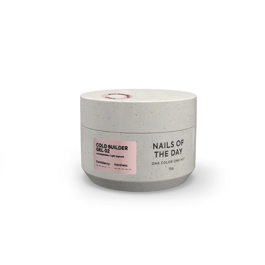 NAILSOFTHEDAY Cold Builder Gel 02 — nude pink builder gel for nail extensions, 15 ml.