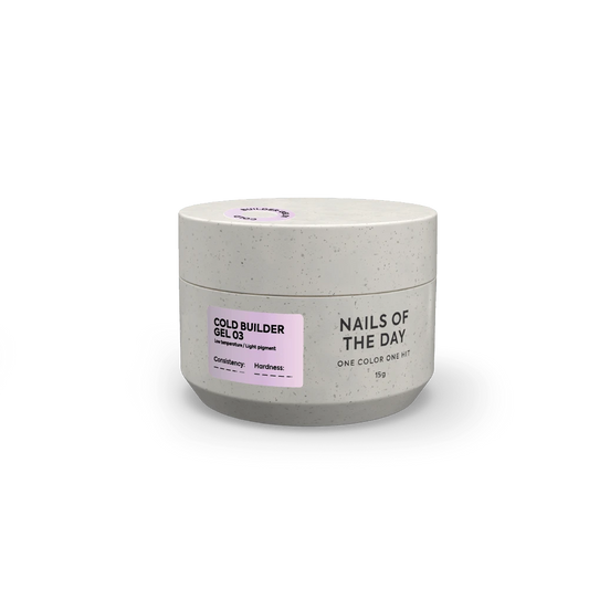 NAILSOFTHEDAY Cold Builder Gel 03 — pink builder gel for nail extensions, 15 ml.