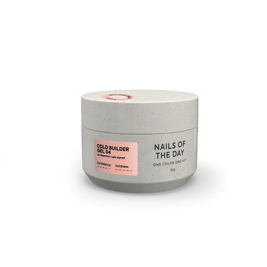 NAILSOFTHEDAY Cold Builder Gel 04 — peach builder gel for nail extensions, 15 ml.