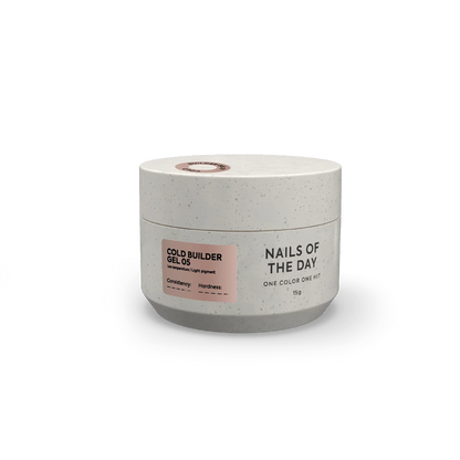 NAILSOFTHEDAY Cold Builder Gel 05 — cool nude builder gel for nail extensions, 15 ml.