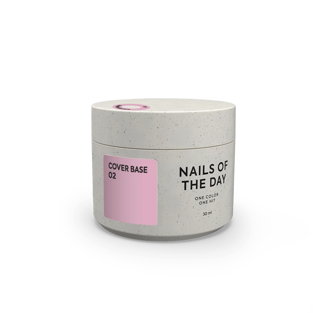 Nailsoftheday Cover base NEW Formula 02 — pink-nude camouflage base coat for nails, 30 ml
