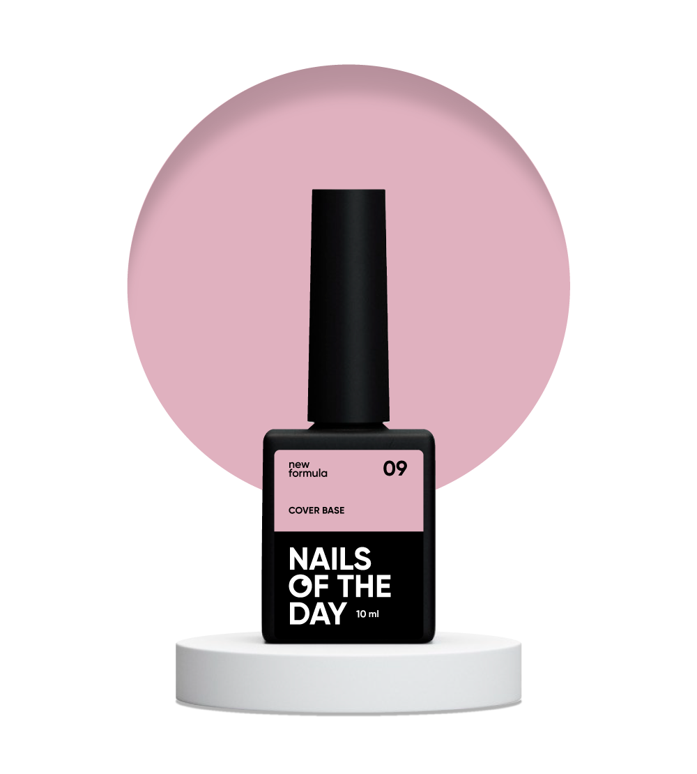 Nailsofteday Cover Base New Formula 09 – Camouflage-Basis-Nagelbeschichtung mit modernem Nuja-Nagel, 10 ml