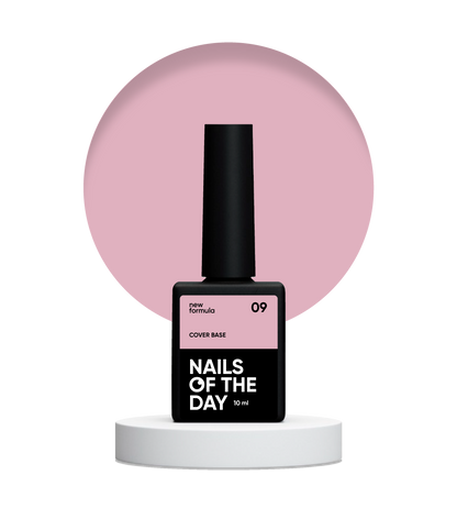 Nailsofteday Cover Base New Formula 09 – Camouflage-Basis-Nagelbeschichtung mit modernem Nuja-Nagel, 10 ml