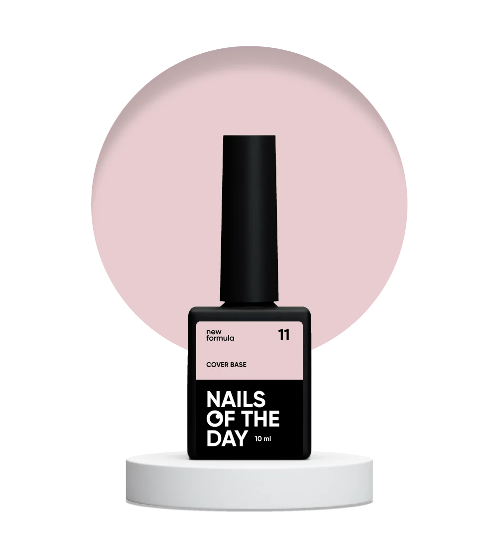 Nailsoftheday Cover base NEW Formula 11 — напівпрозоре ніжно-нюдове камуфлююче базове покриття для нігтів, 10 ml