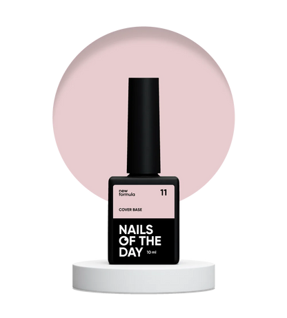 Nailsoftheday Cover base NEW Formula 11 — напівпрозоре ніжно-нюдове камуфлююче базове покриття для нігтів, 10 ml