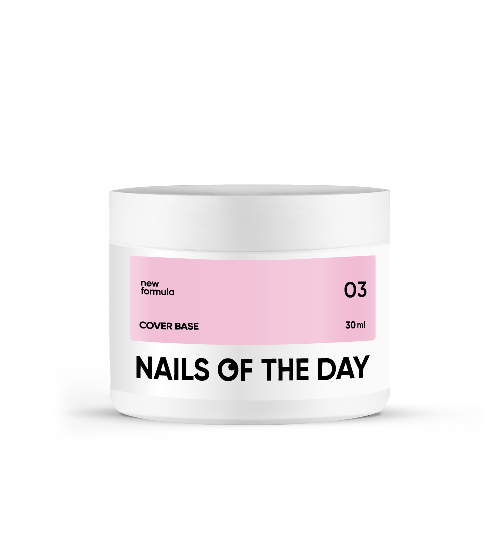 Nailsoftheday Cover base NEW Formula 03 — ніжно–персикове камуфлююче базове покриття для нігтів, 30 мл