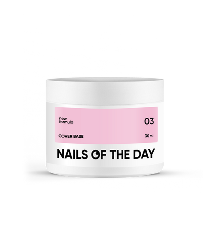 Nailsoftheday Cover base NEW Formula 03 — ніжно–персикове камуфлююче базове покриття для нігтів, 30 мл